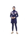 Baju Renang Muslimah - DQ 04 (FLORAL PLAIN PURPLE)